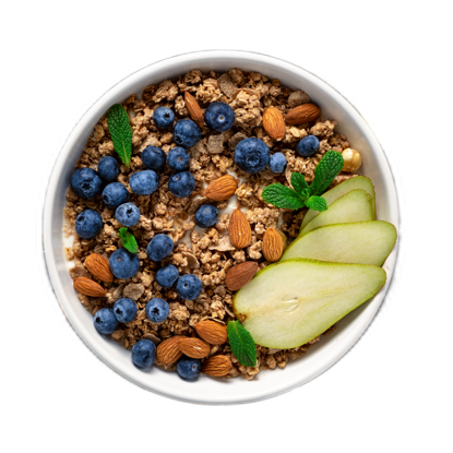 Owsianka owocowa z jogurtem i miętą